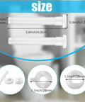 No Sweat Toilet Seat Screw Kit Featuring Heavy Duty Plastic Bolts And Tight Locking Nuts For Quick Bathroom Fixes, showing bolt sizes.