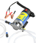 No Fuss 12V Self Priming Oil Extractor Pump Heavy Duty Transmission Fluid Suction Tool with hoses and clips for vehicles