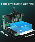 AnoleX CNC Router 3030-Evo Max with all-metal XYZ dual steel guides and 800W spindle on green frame