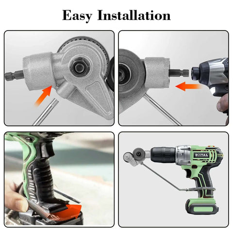 Upgraded Electric Drill Plate Cutter Attachment For Metal Nibble Cutting And Sheet Metal Work installation demonstration
