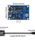 Two Pack Waterproof Ultrasonic Distance Sensor Module V3.0 For Arduino 21 To 600 Cm 3mm High Precision Sealed Waterproof Probe