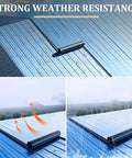 Heavy Duty Self Adhesive Waterproof Roof Repair Tape Pro Grade Butyl Asphalt Sealant installed on metal roof in rainy weather