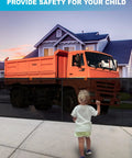 Heavy Duty Driveway Safety Net Fence Gate Mesh Portable Barrier for Backyard and Yard installed protecting child from truck