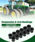 12 Pack Suspension Upper And Lower A Arm Control Lever Flanged Sleeve Bushings Direct Fit For John Deere Xuv 625i 825i 855d M Gator, rubber bushings display.