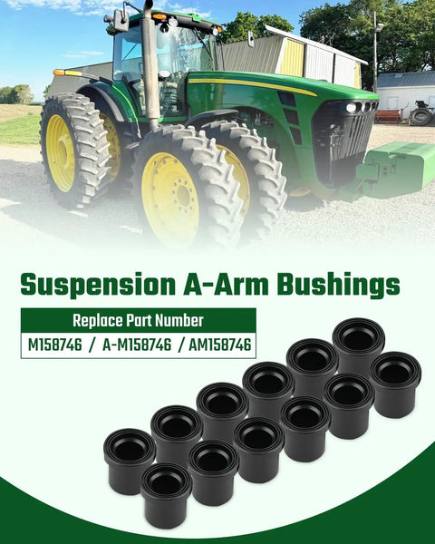 12 Pack Suspension Upper And Lower A Arm Control Lever Flanged Sleeve Bushings Direct Fit For John Deere Xuv 625i 825i 855d M Gator, rubber bushings display.