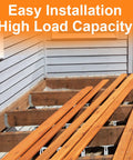 8 Pack Adjustable Floor And Deck Support Jacks For Posts And Joists RV Step Stabilizers Mini Screw Jacks Post 3.5 To 6 Inches Easy Height Adjustment With Wrench Heavy Duty Leveling Stabilizers supporting wooden beams on a deck.