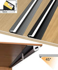 Under Cabinet Lighting Kit 3 Pack 3.3Ft Aluminum Channel LED Closet Lights with Silicone Cover 45 Degree Slim Wardrobe Light