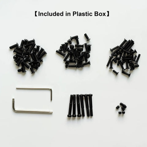 Top Shelf Red Dot Sight Screw Kit With M3 M3.5 And M4 Torx Anti Stripping Bolts Plus M4 Hex Picatinny Mounts in plastic box.