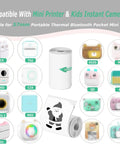 10 Roll Pack Mini Thermal Sticker Paper For Pocket Printers, BPA Free And BPS Free, High Quality Adhesive For Easy Peel Labels, Fits Most 2.2 Inch Printer Cartridges, Perfect For Photos On The Go, Labels, And Quick Tags compatible with 57mm mini printers