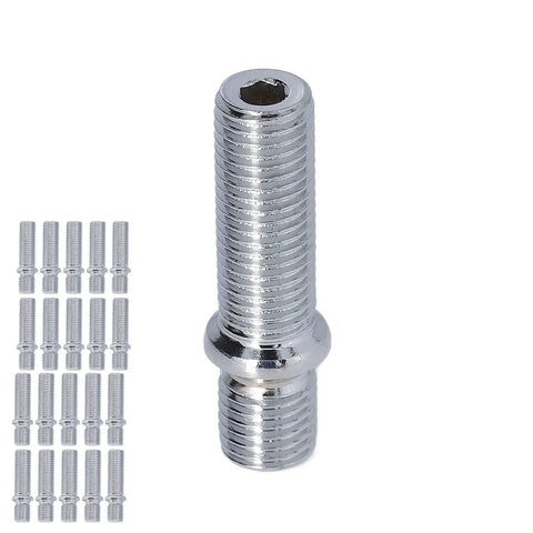 Ultimate 20-Piece Wheel Conversion Stud Kit With 50mm Length And Extended Shank For European Rides To Spice Up Your Custom Setup And Ensure Super Secure Mounting On Aftermarket Wheels., chrome M12x1.5 wheel stud kit, 50mm length, 20 pieces