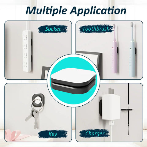 Various uses of Six Pack Magnetic Remote Holder Wall Mount With Self Adhesive Silicone Wrap Dual N52 Magnets for home items