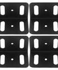 Heavy Duty L Shape Shelf Brackets for Wood Shelves Right Angle Corner Brackets set of four, black metal, top view