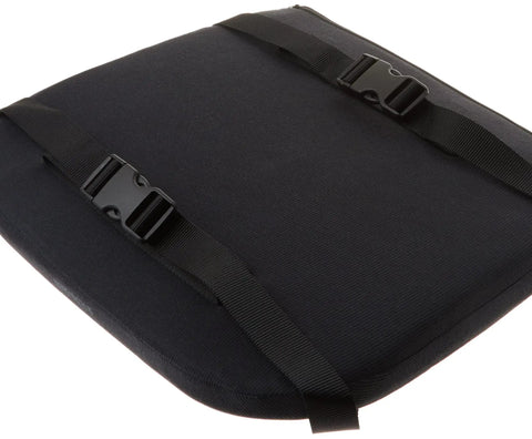 Premium Memory Foam Backrest Cushion For Chair, showing adjustable straps on a black ergonomic lumbar support pillow.