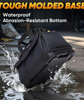 Heavy Duty Tool Bag Packed With Multiple Pockets And Portable Organizer For Tools, Adjustable Shoulder Strap, Ergonomic Handle, Black 16 Inch Molded Base, Grab And Go For Any Job Site, waterproof base in water.