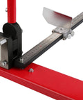 Effortless 35mm DIN Rail Cutter with built-in guide, showing cut mechanism and measuring ruler for precise cuts every time.