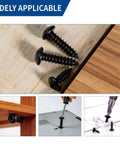 600 Piece Stainless Steel Wood And Sheet Metal Screws Set With 18 Sizes Self Tapping Phillips Pan Head Coarse Thread shown in use