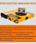 Massive 30 Ton Electric Heavy Duty Machine Mover Skate Kit With Smart Wireless Remote Control, Lithium Battery Powered Industrial Dolly for moving machinery.