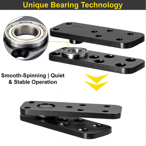 Heavy Duty Hidden Door Hinges Thickened Solid Steel Pivot Hinge With 360 Degree Rotation And 570 Lbs Load, close-up view