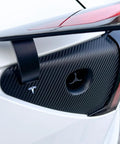 Custom Carbon Fiber Charge Port Wrap Fits Tesla Model 3 And Model Y Vehicles 2018 Through 2024 Scratch Shield Skin on charge port.