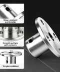 8 Pack 5mm Rigid Flange Couplings for Motor Shafts, DIY Model Building, Easy Install with Screws and Wrench Kit, Durable Steel Flange Shaft Connectors for Robotic Projects and Handmade Creations, steel flange coupling close-up