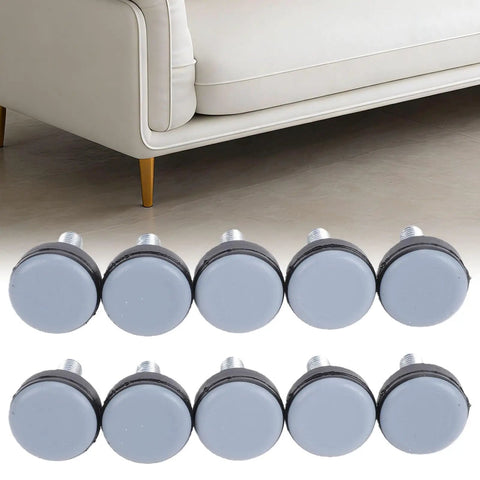 Toss Your Furniture Around Like Butter With These PTFE Adjustable Furniture Leveler Feet M6 Thread Antislip Glides Chair Sliders in gray.
