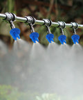 16 Pack Flat Fan Spray Nozzle Tips Set 0.3mm Aperture For Backpack Sprayers 110 Degree Plastic Spray Tips For Greenhouse Garden And Weeding Equipment Blue spraying water