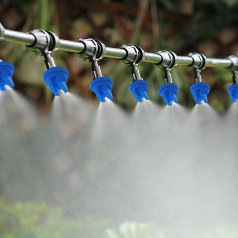 16 Pack Flat Fan Spray Nozzle Tips Set 0.3mm Aperture For Backpack Sprayers 110 Degree Plastic Spray Tips For Greenhouse Garden And Weeding Equipment Blue spraying water