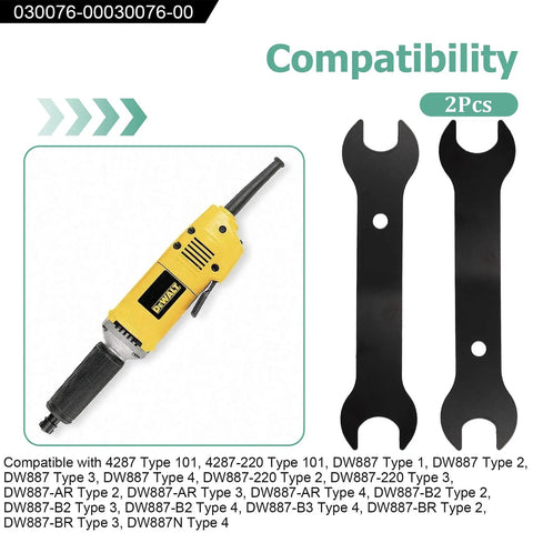 Two Pack Pro Grade Replacement Grinder Wrench Set For Popular Die Grinders, Durable OEM Style Wrench Compatible With 4287 Type 101