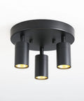 Shura Round 3-Light Integrated LED Ceiling Fixture With Rotatable Heads White Flush Mount 3000K 1365 Lumens Modern Light