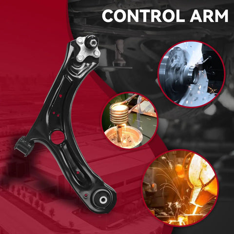 Frenzybro Front Lower Left Control Arm With Ball Joint Kit Fits 2012 To 2021 Volkswagen Passat Replaces OE Numbers For Reliable Handling And Smooth Ride Quality On The Road., black steel control arm with ball joint for Volkswagen Passat front suspension