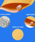 14.5 X 20 Inch Kraft Bubble Mailers Pack Of 50 Self Sealing Padded Envelopes with bubble cushioning and self-seal strip