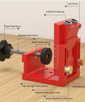 Heavy Duty Pocket Hole Jig Kit With Dual Scale Sliders And Precision 15 Degree Angle For Knockout Cabinet Joints and components ergonomic design.