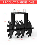 32 Inch Heavy Duty Disc Plow Harrow With Universal 2 Inch Hitch For ATV UTV Tow Behind Adjustable Height Deep Tilling Tool dimensions