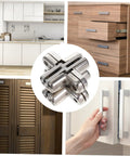 Operitacx hidden cabinet door hinges, 2 pcs, zinc alloy, heavy-duty for wardrobes and folding tables