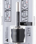 3/8 Inch AutoStart Carbide Hole Saw With Quick Change Mandrel in packaging showing compatibility with various materials like granite and tile.