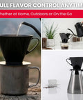 Pour Over Coffee Dripper Size 4 Cone For Manual Brewing Reusable Plastic Filter Cone Up To Four Cups Great For Camping Travel And Home