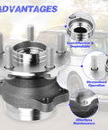 Rear Wheel Hub Bearing Assembly For Forester 2014 2018 Impreza 2012 2021 Crosstrek 2016 2021 XV Crosstrek 2013 2015 Durable Roller Bearing