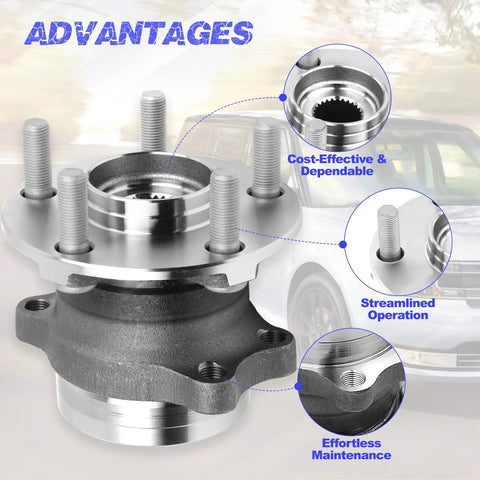 Rear Wheel Hub Bearing Assembly For Forester 2014 2018 Impreza 2012 2021 Crosstrek 2016 2021 XV Crosstrek 2013 2015 Durable Roller Bearing