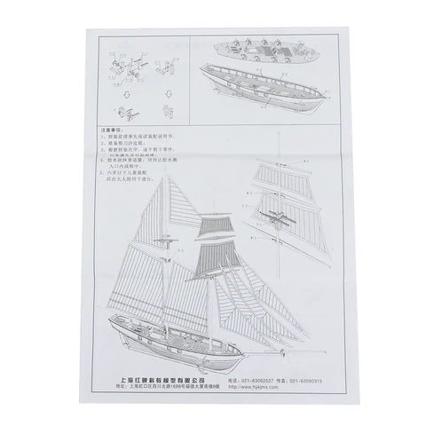 Wooden Ship Model Kit One To One Thirty Scale Diy Hobby Boat Building Kit For Adults And Kids Requires Assembly blueprint
