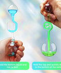 Glass Hand Boiler Science Toy Set 4 Pack For Kids, Hands On Heat Transfer Demonstration, two hands using spiral thermometer glassware.