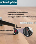 3 Inch Rubber Chair Casters Replacement Set Of 5 With Universal 11mm Stem For Most Office Chairs Gaming Chairs Computer Chairs And Desk Chairs Heavy Duty Wheels For Hardwood Floors And Carpet showing detailed force distribution and reinforcing rib