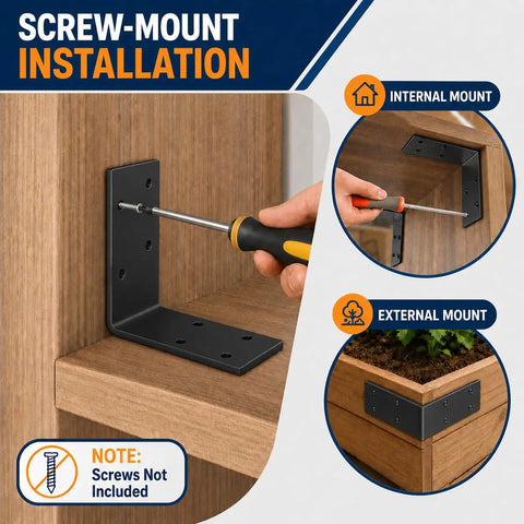 Heavy Duty 3x3 Galvanized L Brackets Built Like A Tank Dead Nuts Tight 90 Degree Corner Supports during screw-mount installation.