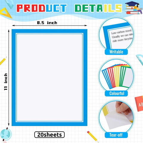 Back To School Science Fair Board Supplies Kit With 100 Pcs Essentials, 80 Scalloped Bulletin Borders, 20 Printable Adhesive Project Papers