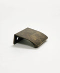 Antique Bronze Lipped Edge Tab Drawer Pull Style Handle For Cabinet Hardware And Furniture Knobs And Pulls, 1-5/8 Inch Length, Center To Center 3/4 Inch side view