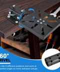 Heavy Duty Steel Vise Mount Featuring A Tough As Nails Design Rock Solid 360 Degree Swivel Base And Universal 7.9 Inch Square Mounting Plate for optimal angles.