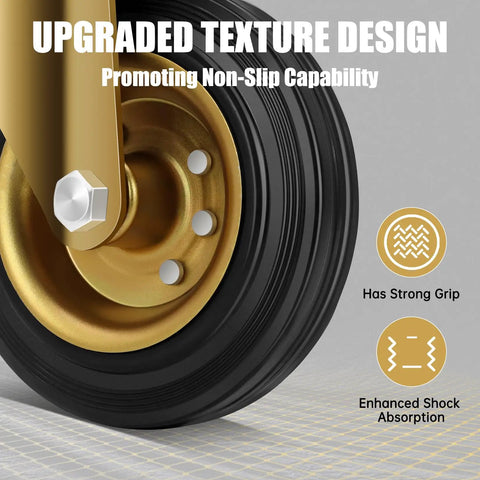 Heavy Duty 6 Inch Casters Set Of 4 With Dual Locking Brakes showing upgraded texture design for non-slip grip.