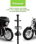 Pro Grade Heavy Duty Wheel Bearing Puller Kit For Harley Twin Cam And Sportster Bikes 0.75 1.0 And 25mm Bearings Removal