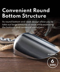 One Piece Cast Aluminum Round Bottom Bar Scoop 85 Ounce Utility Ice Flour Sugar Candy Heavy Duty Workhorse Durable Commercial Grade for Bars and Kitchens Perfect for Bars and Catering Hand Wash Only in focus showing round bottom