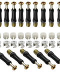 Three In One Furniture Connector Kit with cam locks, nuts, screws, dowels for secure cabinets, drawers, and desks installation.