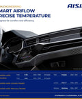 Dashboard view showcasing compatibility of Main HVAC Heater Blend Door Actuator For Ford F 150 Lobo 2004 2008 with AISIN engineering details.